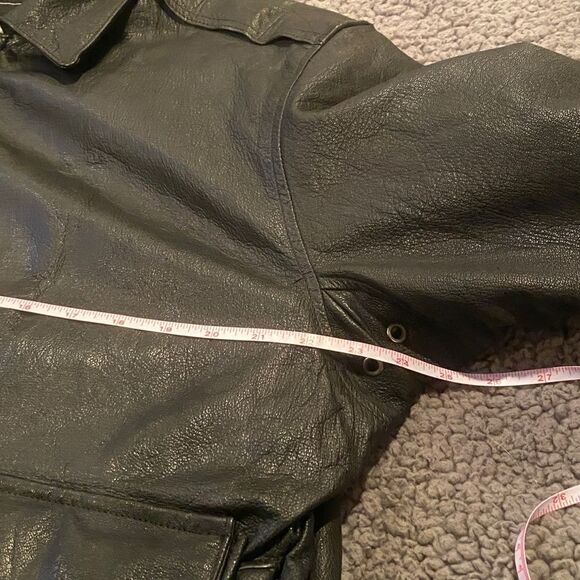 UNIK Black Leather Riding Jacket Size Large - Picture 6 of 16